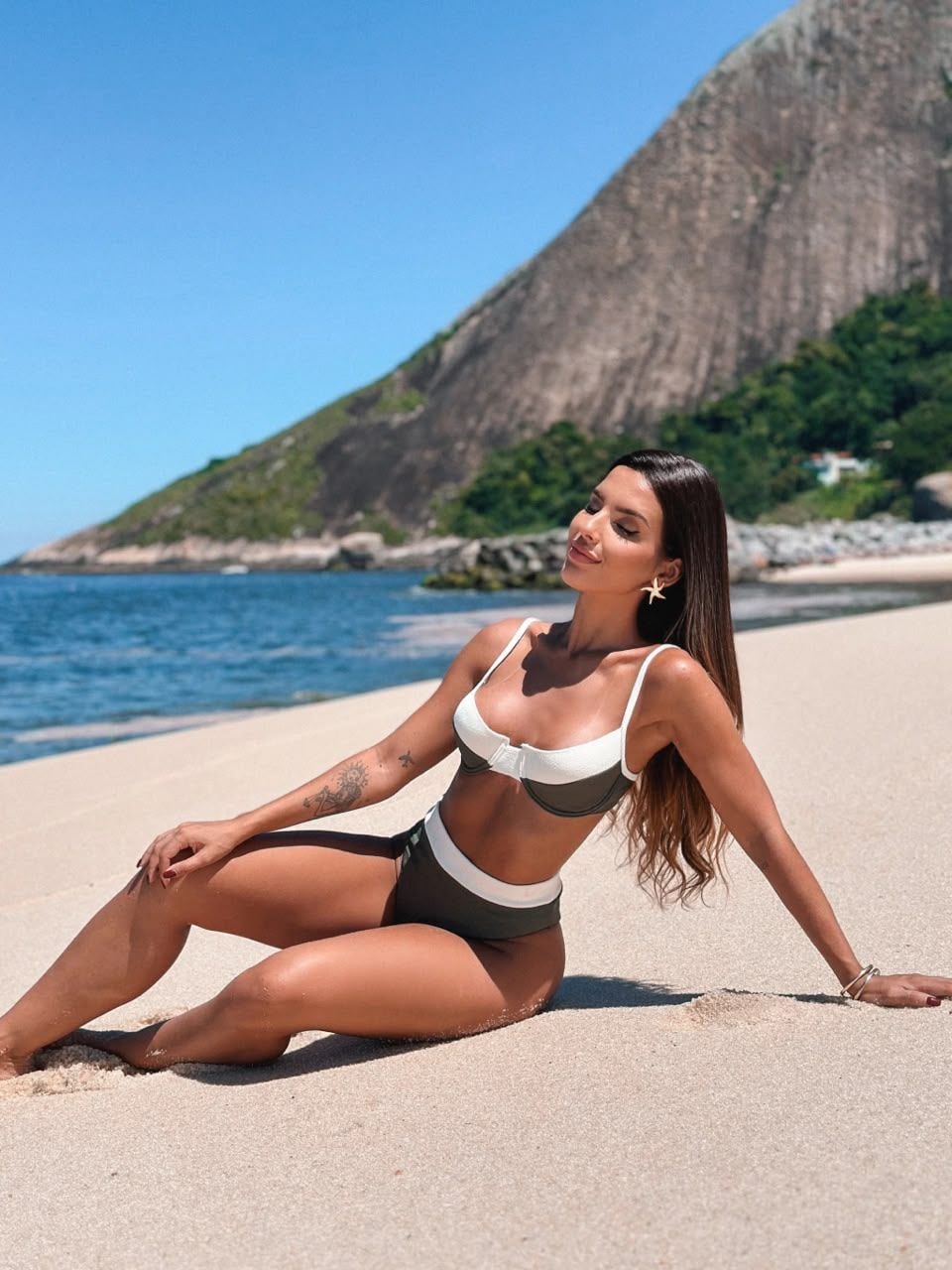 Model wearing the Palazzo bikini from the Capri collection